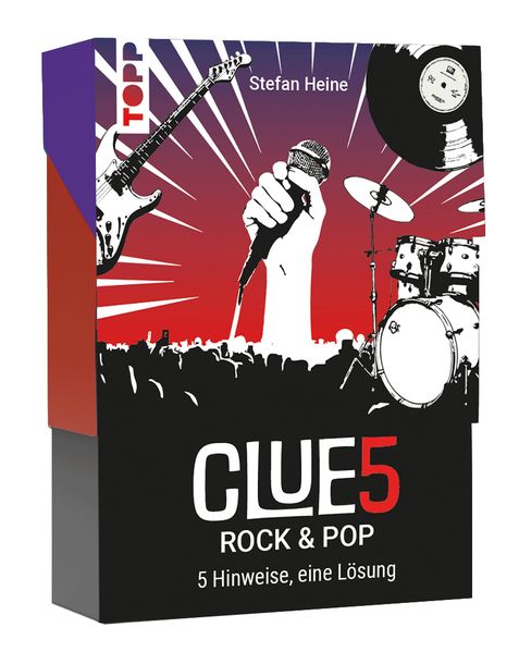 CLUE5 #Rock & Pop. 5 Hinweise nur eine Lösung. Das Trend-Quiz für deine Tasche