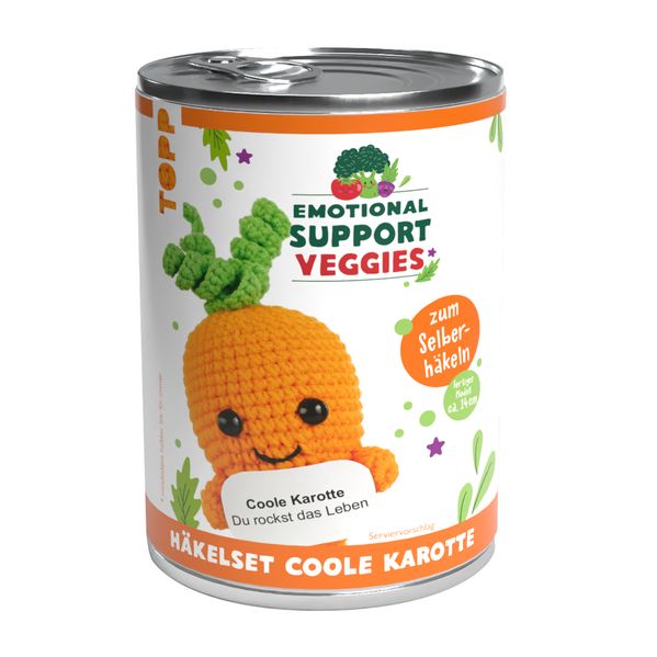 Emotional Support Veggies Häkelset Karotte
