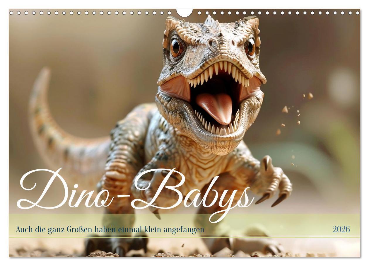 Dino-Babys (Wandkalender 2026 DIN A3 quer) CALVENDO Monatskalender