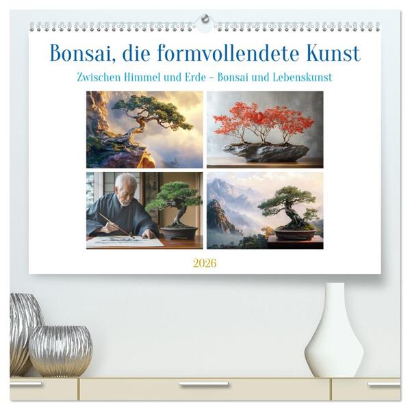 Bonsai die formvollendete Kunst (hochwertiger Premium Wandkalender 2026 DIN A2 quer) Kunstdruck in Hochglanz