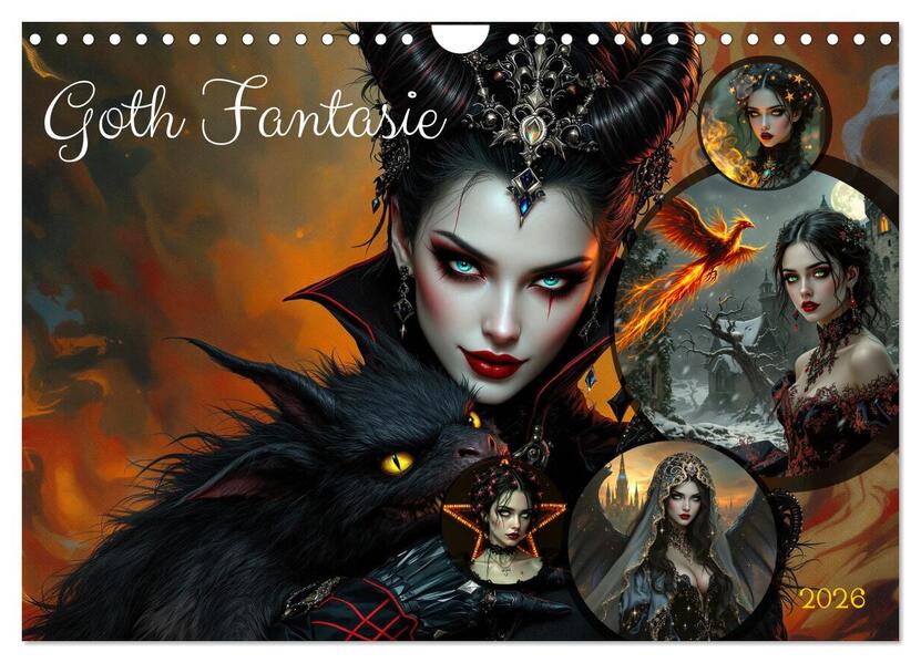 Goth Fantasie (Wandkalender 2026 DIN A4 quer) CALVENDO Monatskalender