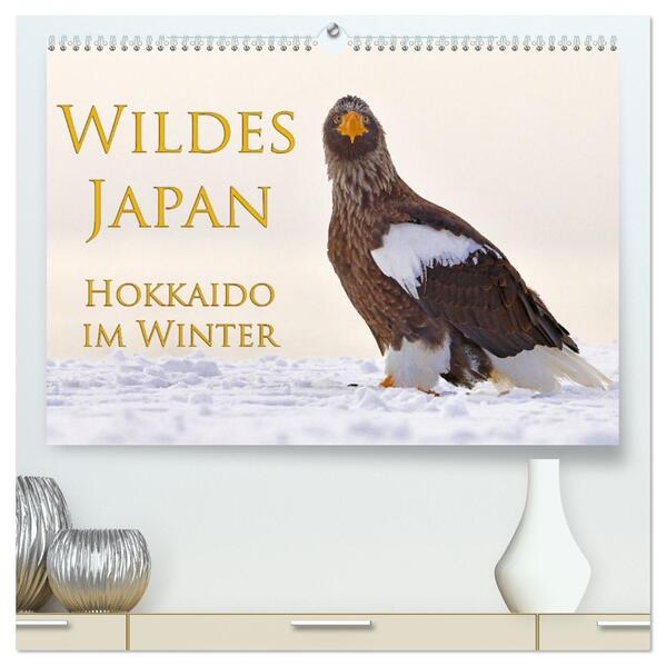 Wildes Japan - Hokkaido im Winter (hochwertiger Premium Wandkalender 2026 DIN A2 quer) Kunstdruck in Hochglanz