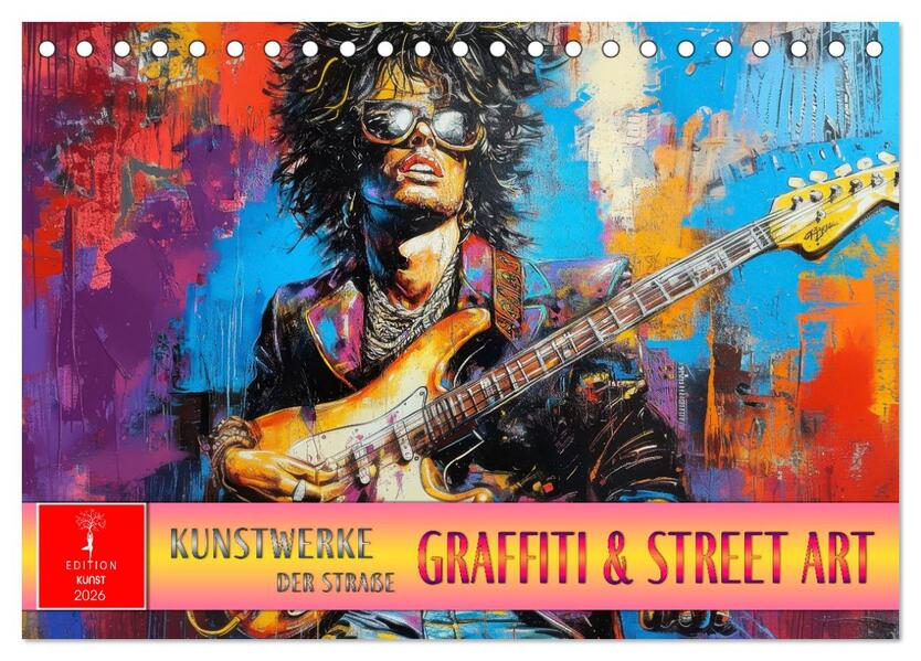 Graffiti & Street Art - Kunstwerke der Straße (Tischkalender 2026 DIN A5 quer) CALVENDO Monatskalender