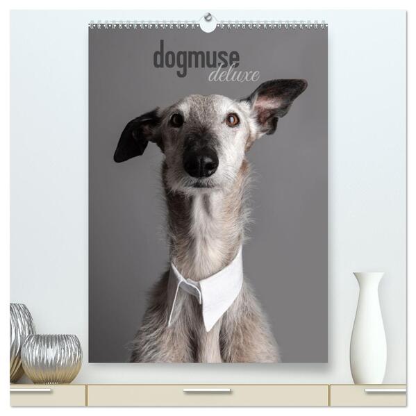dogmuse deluxe (hochwertiger Premium Wandkalender 2026 DIN A2 hoch) Kunstdruck in Hochglanz