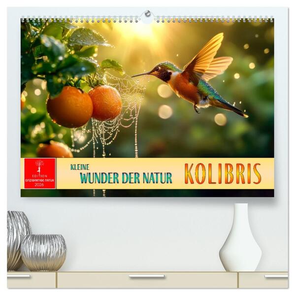 Kolibris - kleine Wunder der Natur (hochwertiger Premium Wandkalender 2026 DIN A2 quer) Kunstdruck in Hochglanz