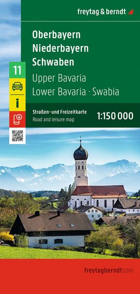Oberbayern - Niederbayern - Schwaben Straßen- und Freizeitkarte 1:150.000 freytag & berndt