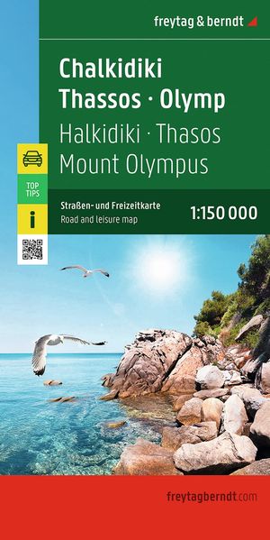 freytag & berndt Straßenkarte Chalkidiki - Thassos - Olymp 1:150.000