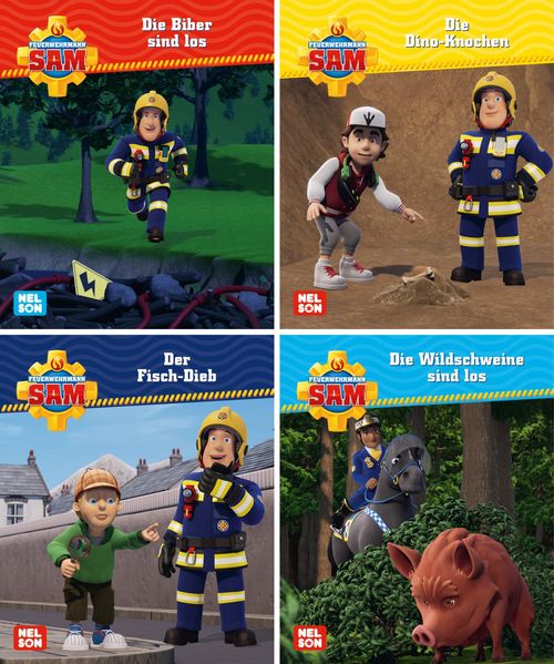 Nelson Mini-Bücher: Feuerwehrmann Sam 25-28