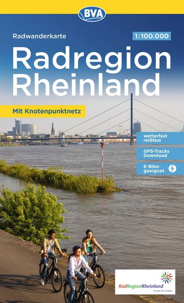 BVA Radwanderkarte RadRegion Rheinland die schönsten Radtouren mit Knotenpunkten 1:100.000