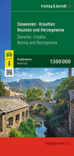 Slowenien - Kroatien - Bosnien und Herzegowina Straßenkarte 1:500.000 freytag & berndt