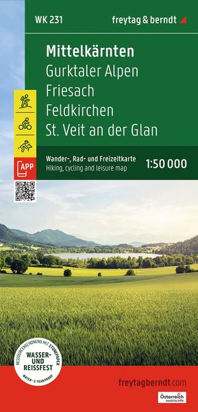 Mittelkärnten Wander- Rad- und Freizeitkarte 1:50.000 freytag & berndt WK 231