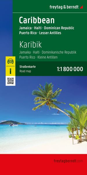 freytag & berndt Straßenkarte Karibik Jamaika - Haiti - Dominikanische Republik - Puerto Rico 1:18 Mio.