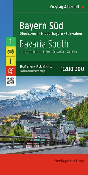 Bayern Süd Straßen- und Freizeitkarte 1:200.000 freytag & berndt