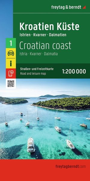 freytag & berndt Straßenkarte Kroatien Küste 1:200.000