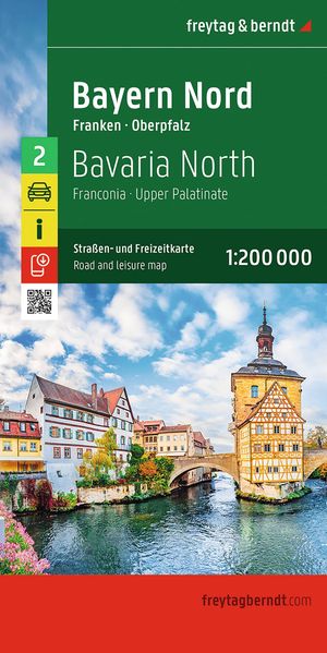 Bayern Nord Straßen- und Freizeitkarte 1:200.000 freytag & berndt