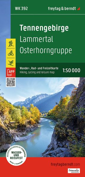 freytag & berndt Wanderkarte Tennengebirge - Lammertal - Osterhorngruppe 1:50.000