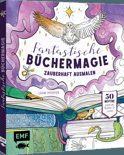 Fantastische Büchermagie - Zauberhafte Lesewelten zum Ausmalen