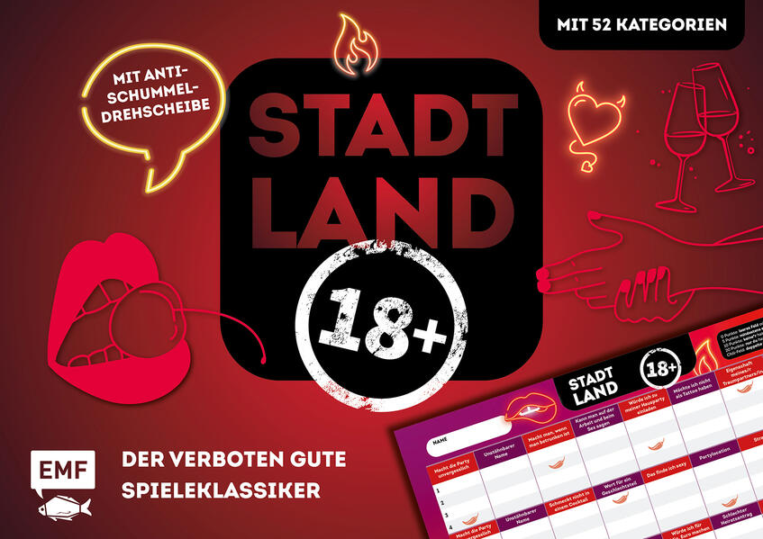 Stadt Land Ü18 - Der verboten gute Spieleklassiker für Partys Geburtstage und JGAs