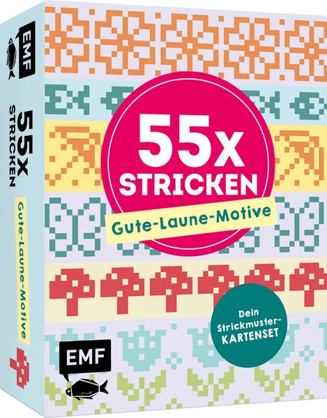 55 x stricken - Gute-Laune-Motive: Deine Strickmustersammlung als Kartenset