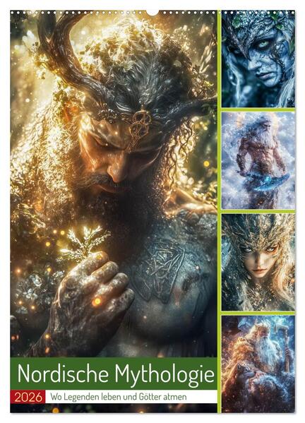 Nordische Mythologie (Wandkalender 2026 DIN A2 hoch) CALVENDO Monatskalender