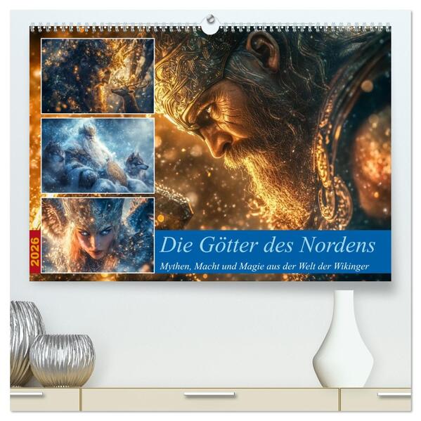 Die Götter des Nordens (hochwertiger Premium Wandkalender 2026 DIN A2 quer) Kunstdruck in Hochglanz