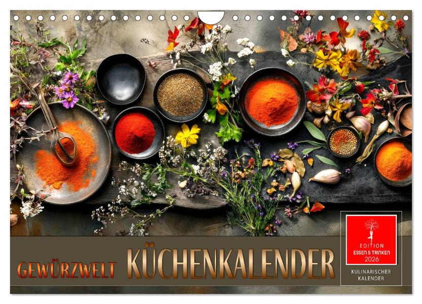Küchenkalender Gewürzwelt (Wandkalender 2026 DIN A4 quer) CALVENDO Monatskalender