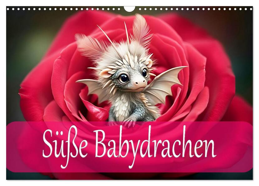Süße Babydrachen (Wandkalender 2026 DIN A3 quer) CALVENDO Monatskalender
