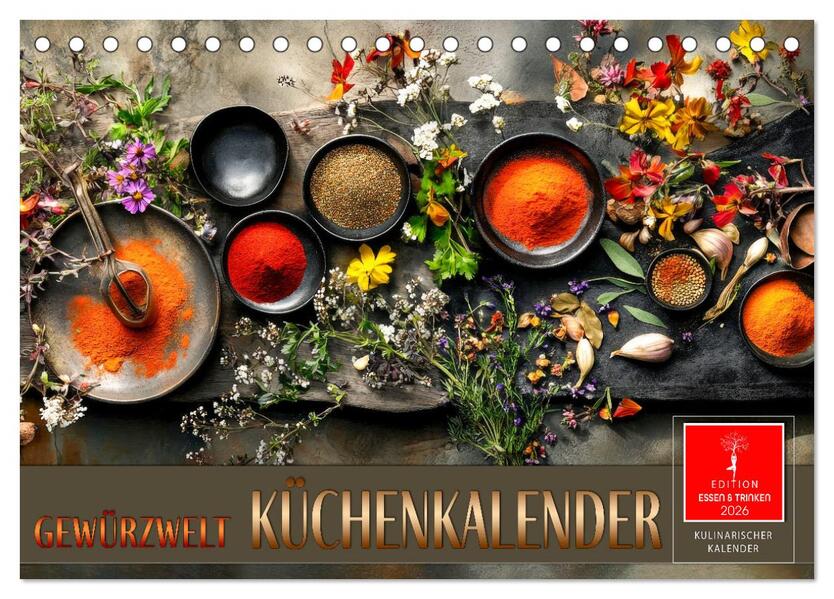 Küchenkalender Gewürzwelt (Tischkalender 2026 DIN A5 quer) CALVENDO Monatskalender