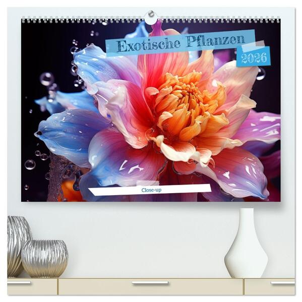 Exotische Pflanzen Close-up (hochwertiger Premium Wandkalender 2026 DIN A2 quer) Kunstdruck in Hochglanz