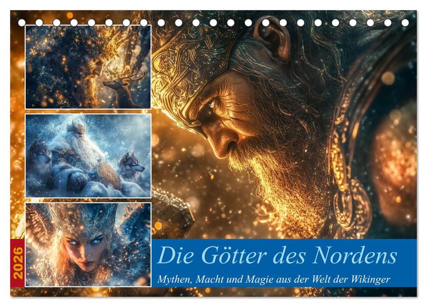 Die Götter des Nordens (Tischkalender 2026 DIN A5 quer) CALVENDO Monatskalender