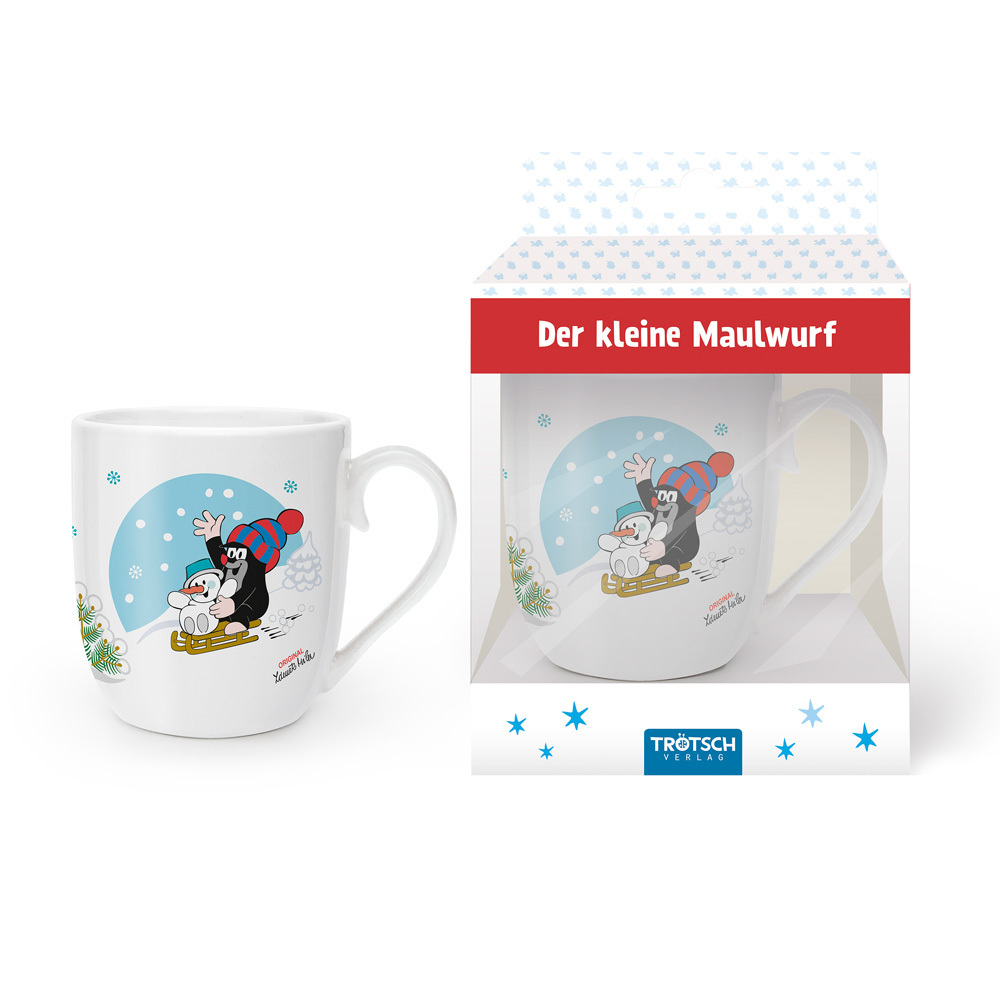 TRÖTSCH - Der kleine Maulwurf Kindertasse Geschenktasse aus Porzellan Winter