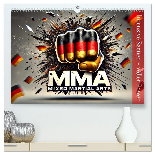 MMA Germany - Mixed Martial Arts Power (hochwertiger Premium Wandkalender 2026 DIN A2 quer) Kunstdruck in Hochglanz