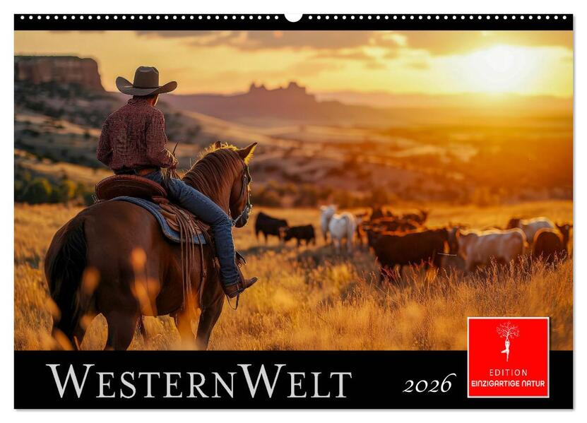 Westernwelt (Wandkalender 2026 DIN A2 quer) CALVENDO Monatskalender