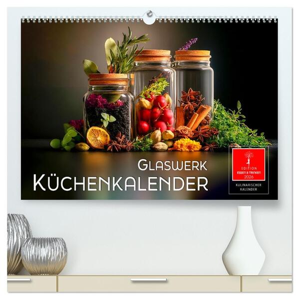 Küchenkalender Glaswerk (hochwertiger Premium Wandkalender 2026 DIN A2 quer) Kunstdruck in Hochglanz