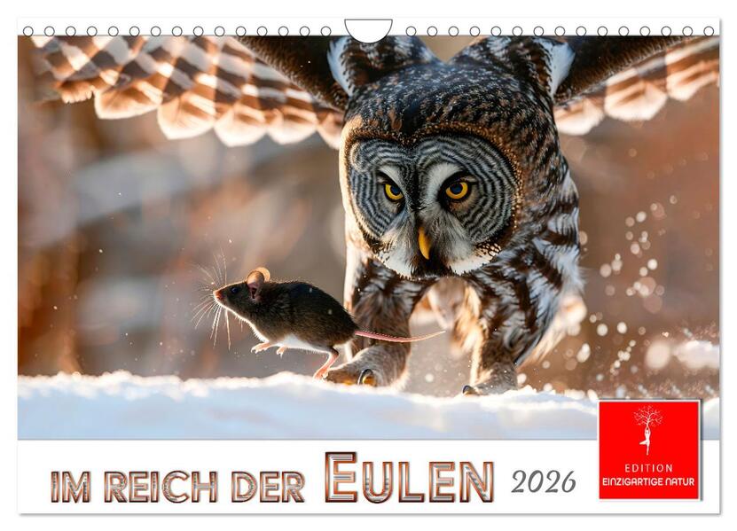 Im Reich der Eulen (Wandkalender 2026 DIN A4 quer) CALVENDO Monatskalender
