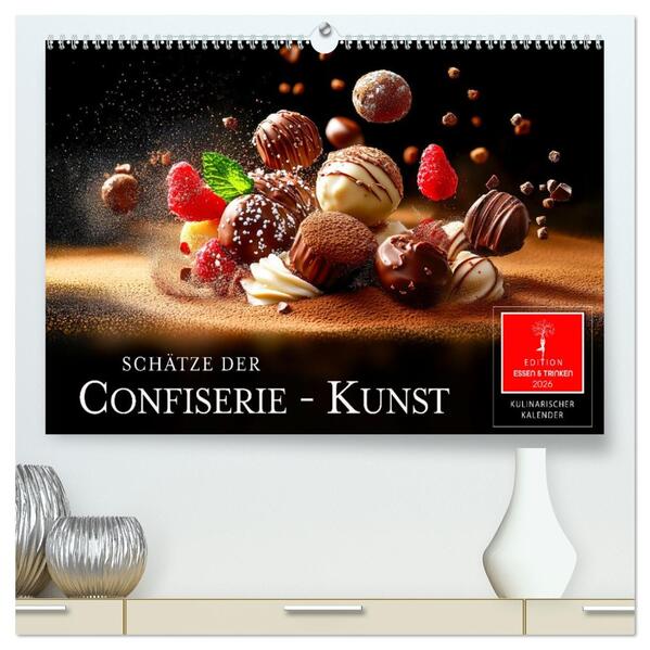 Schätze der Confiserie Kunst (hochwertiger Premium Wandkalender 2026 DIN A2 quer) Kunstdruck in Hochglanz