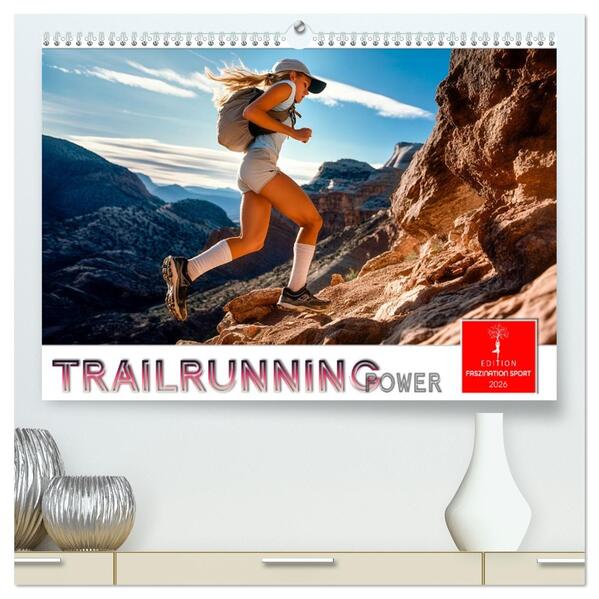 Trailrunning Power (hochwertiger Premium Wandkalender 2026 DIN A2 quer) Kunstdruck in Hochglanz