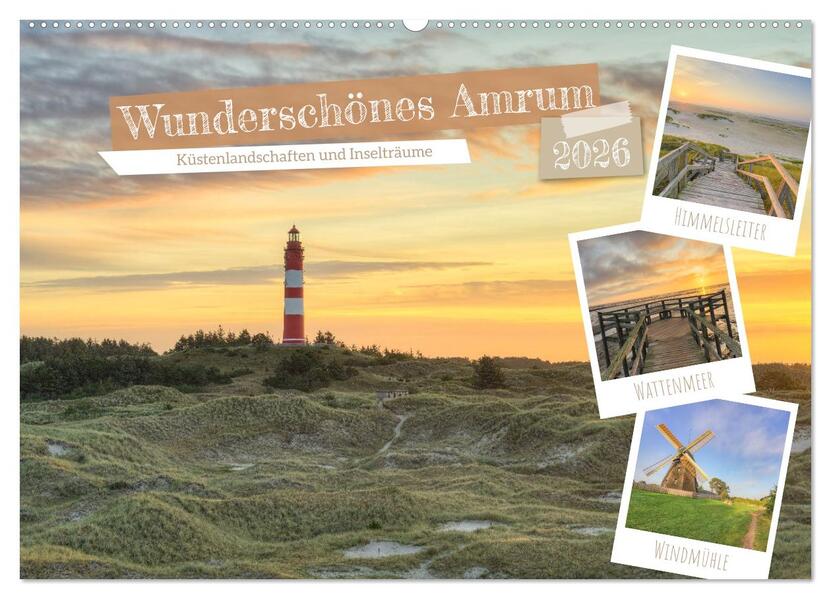 Wunderschönes Amrum (Wandkalender 2026 DIN A2 quer) CALVENDO Monatskalender