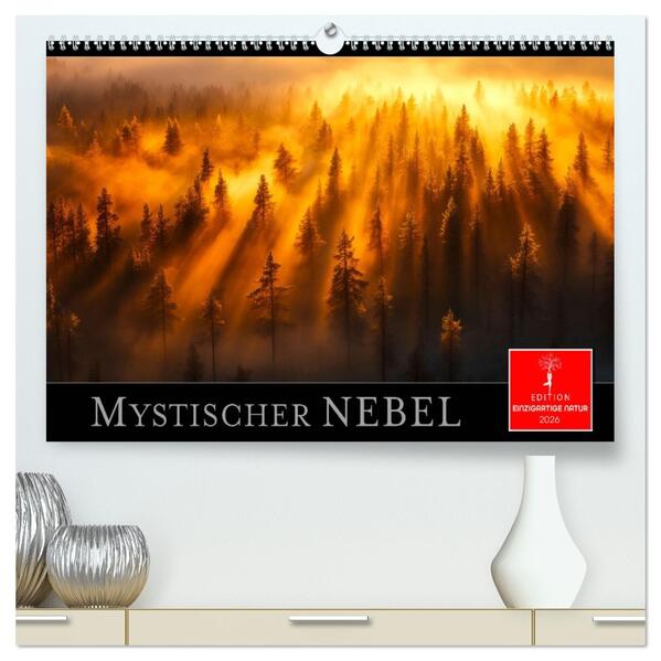 Mystischer Nebel (hochwertiger Premium Wandkalender 2026 DIN A2 quer) Kunstdruck in Hochglanz