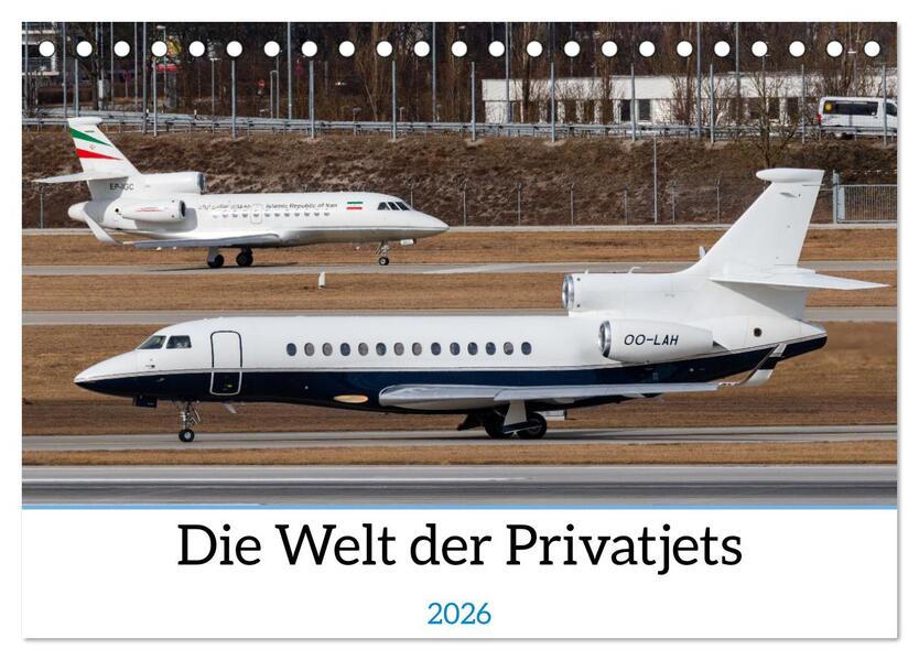 Die Welt der Privatjets (Tischkalender 2026 DIN A5 quer) CALVENDO Monatskalender