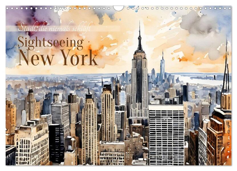 Sightseeing New York (Wandkalender 2026 DIN A3 quer) CALVENDO Monatskalender