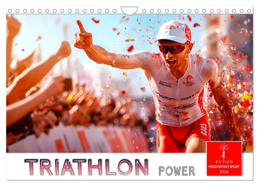 Triathlon Power (Wandkalender 2026 DIN A4 quer) CALVENDO Monatskalender