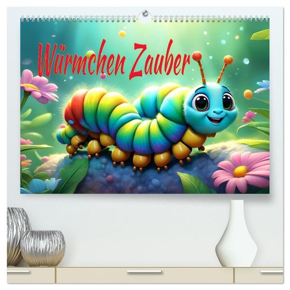 Würmchen Zauber (hochwertiger Premium Wandkalender 2026 DIN A2 quer) Kunstdruck in Hochglanz
