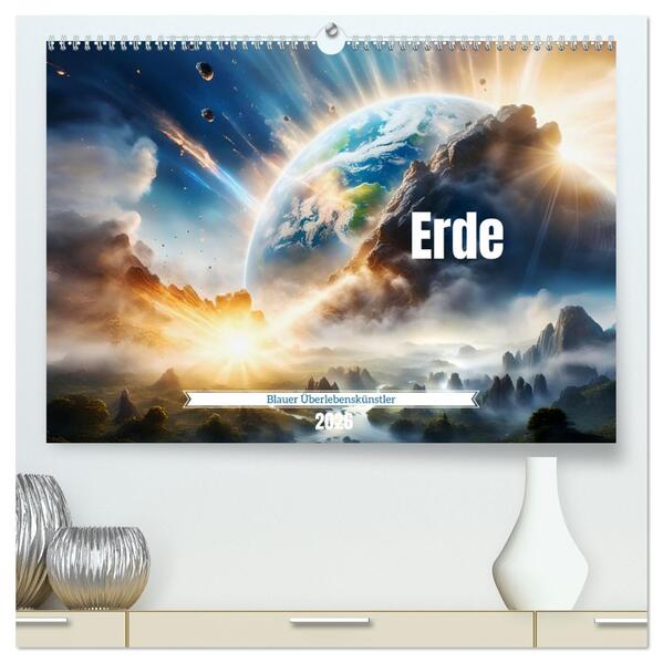 Erde - Blauer Überlebenskünstler (hochwertiger Premium Wandkalender 2026 DIN A2 quer) Kunstdruck in Hochglanz