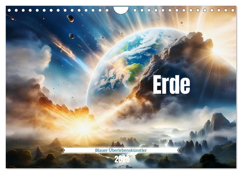 Erde - Blauer Überlebenskünstler (Wandkalender 2026 DIN A4 quer) CALVENDO Monatskalender