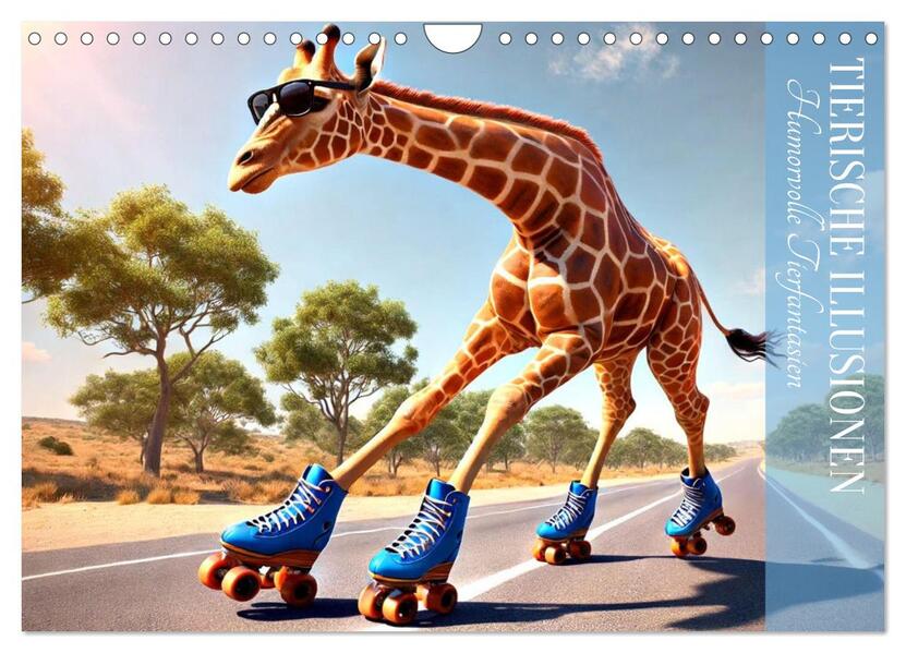 Tierische Illusionen - Humorvolle Tierfantasien (Wandkalender 2026 DIN A4 quer) CALVENDO Monatskalender