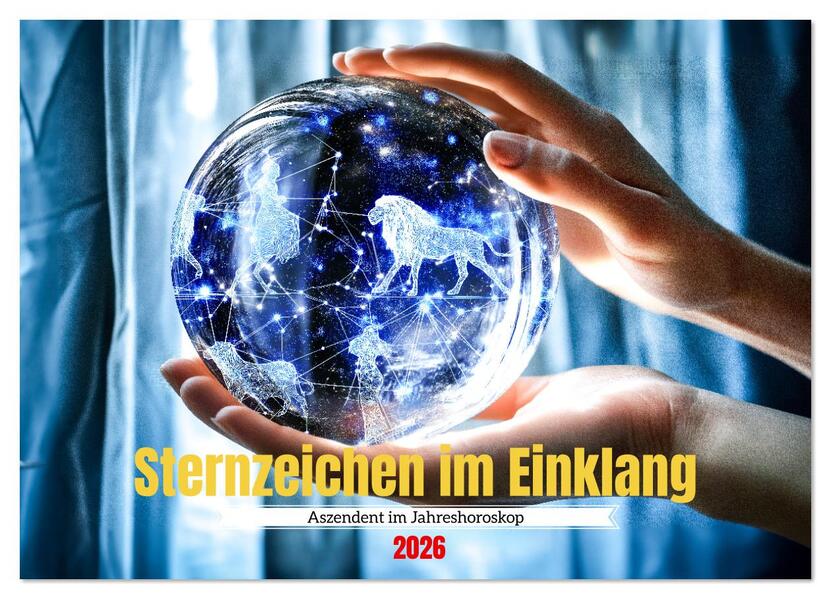 Sternzeichen im Einklang - Aszendent im Jahreshoroskop (Wandkalender 2026 DIN A3 quer) CALVENDO Monatskalender