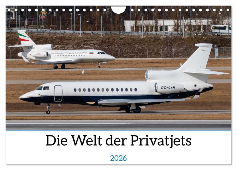 Die Welt der Privatjets (Wandkalender 2026 DIN A4 quer) CALVENDO Monatskalender