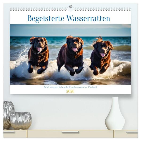 Begeisterte Wasserratten (hochwertiger Premium Wandkalender 2026 DIN A2 quer) Kunstdruck in Hochglanz