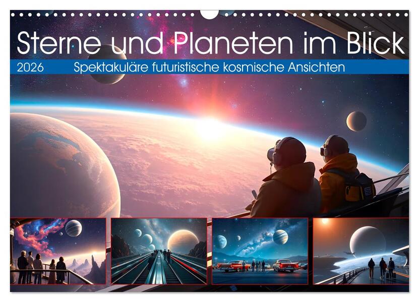 Sterne und Planeten im Blick (Wandkalender 2026 DIN A3 quer) CALVENDO Monatskalender